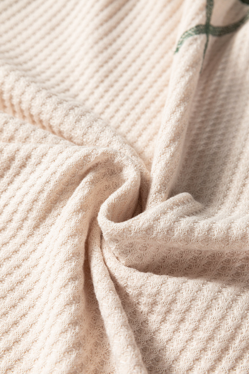 Haut à manches raglan à blocs de couleur camel en gaufrette