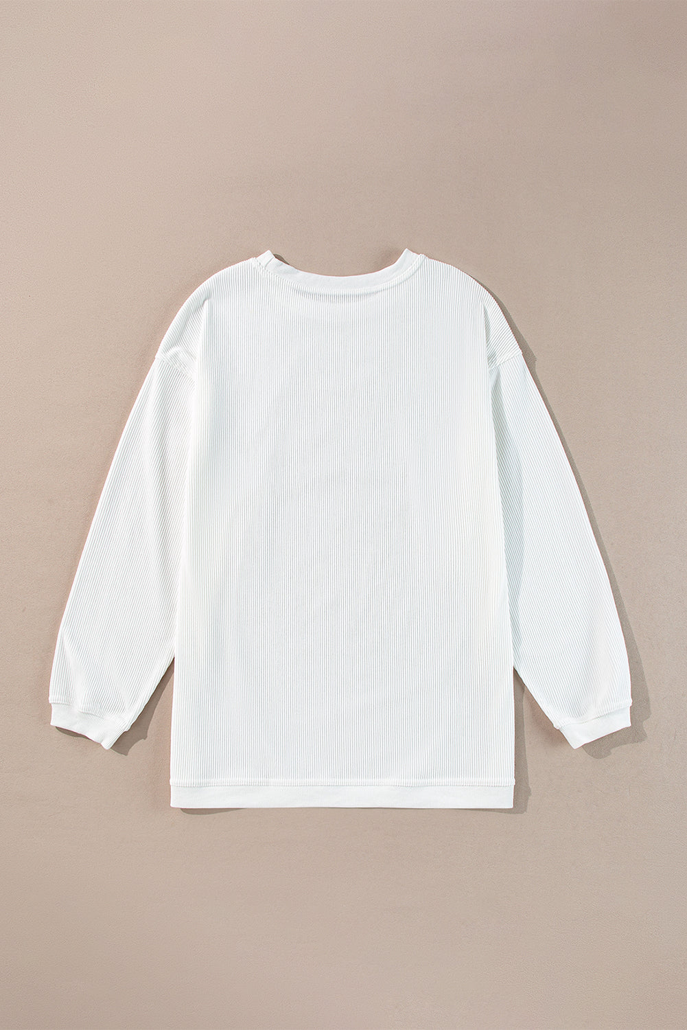 Sweat-shirt à imprimé cœur blanc pailleté avec cordon de serrage