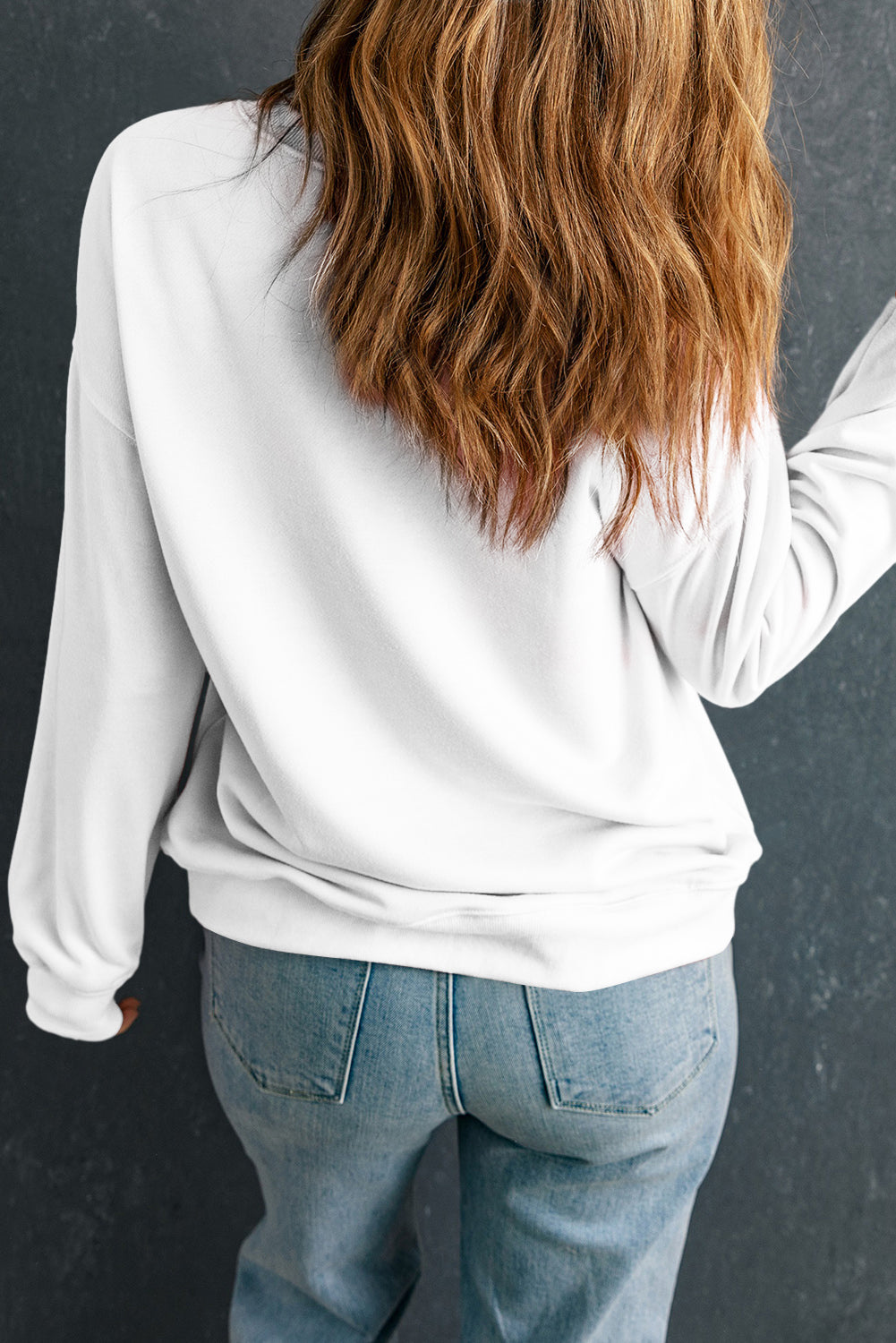 White teacher Bow Graphic Pullover Sweatshirt