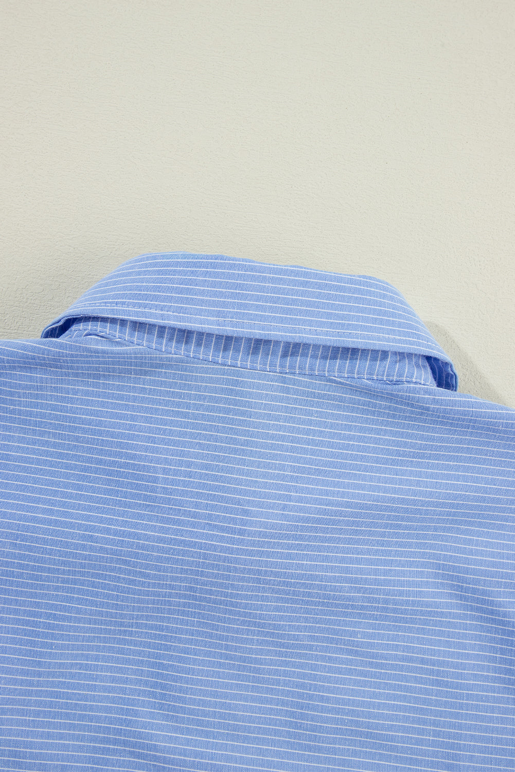 Black Stripe Roll-tab Sleeve Pocketed Tunic Shirt Shacket