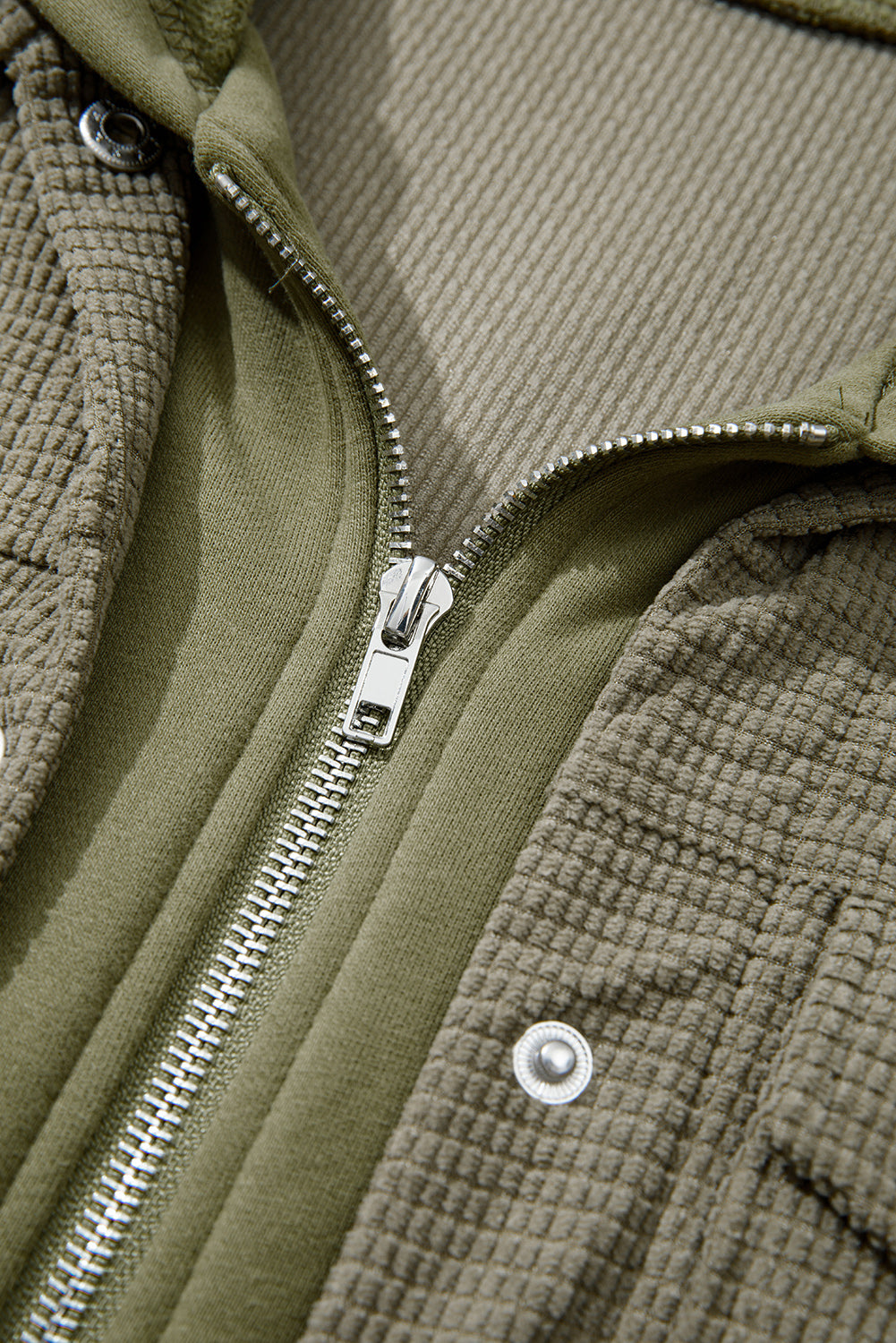 Sail Blue 2 in 1 Thermal Knit Textured Hooded Jacket