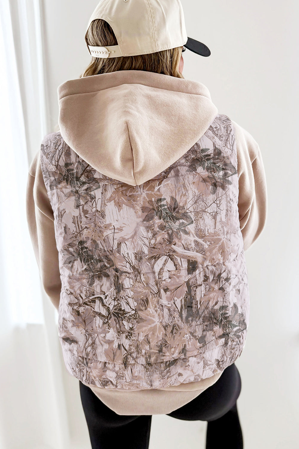 doudoune d'hiver grise à imprimé camouflage