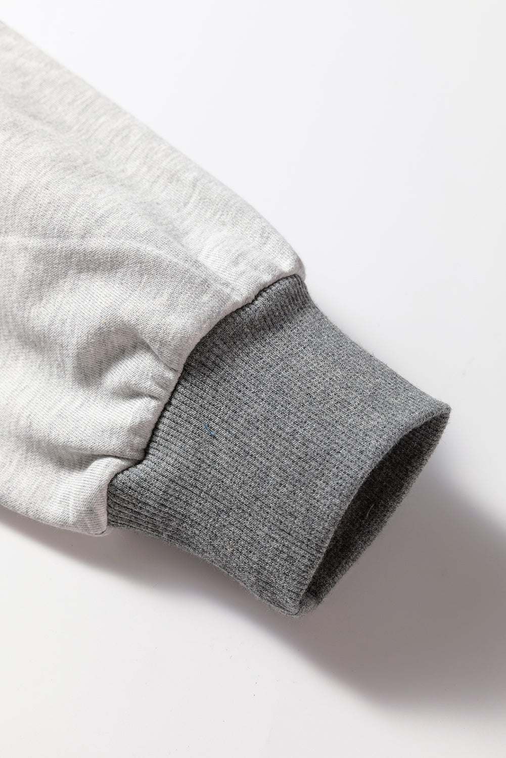 Dark Grey Floral LOVE Graphic Patchwork Uneven Hem Sweatshirt