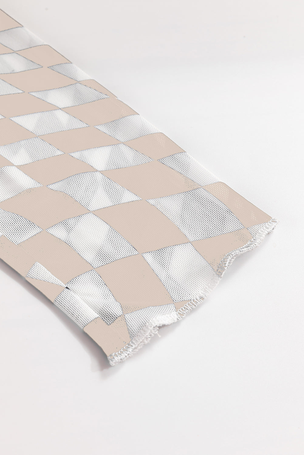 Haut à manches longues en maille à carreaux noirs