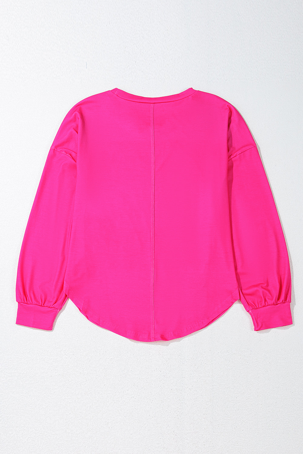 Top de cuello redondo con mangas caídas y bloques de color verde claro