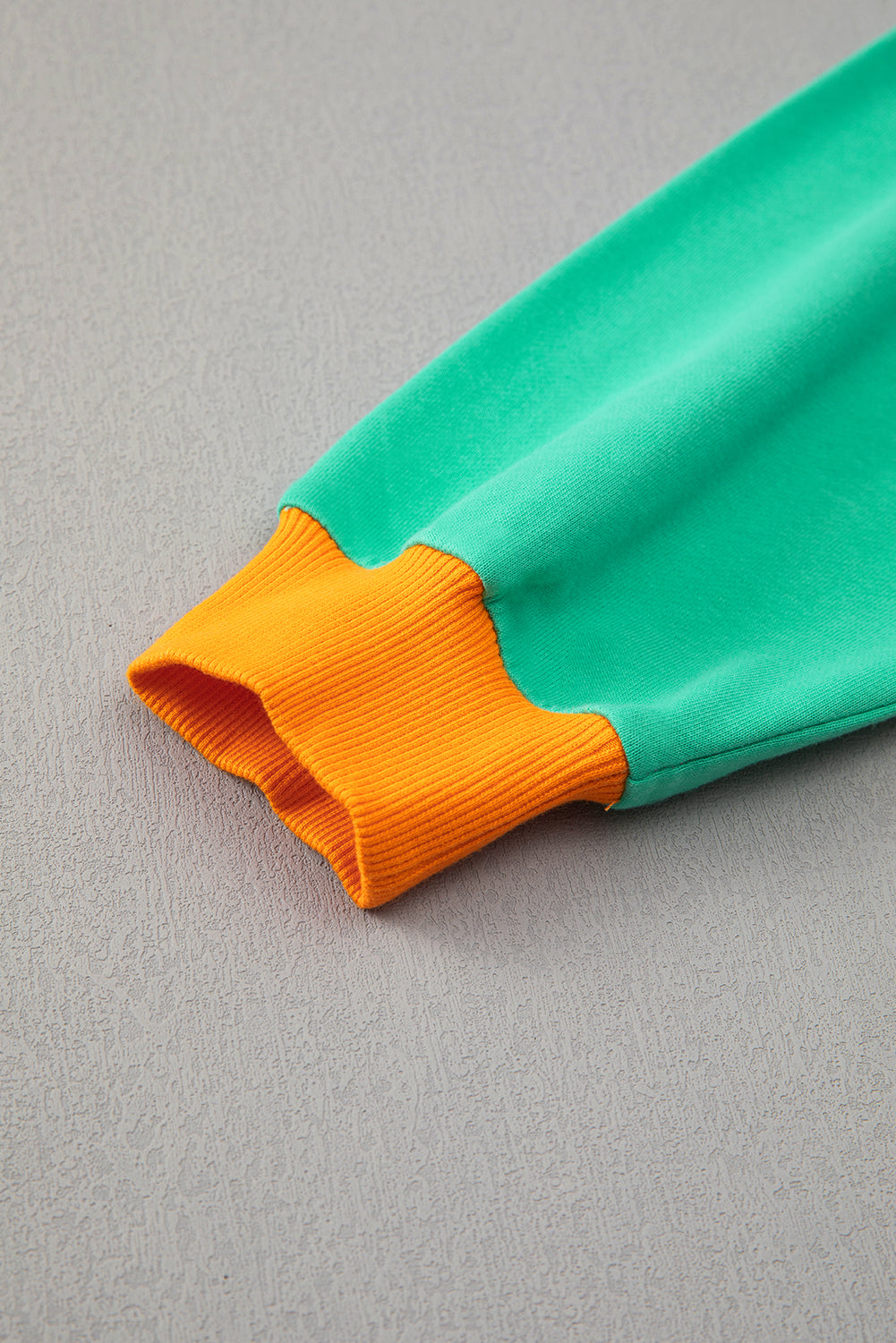 Rose Red Colorblock Patchwork Long Sleeve Top and Pants Set