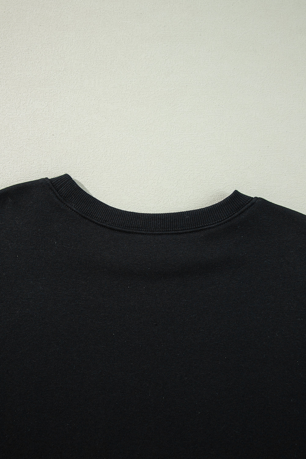 Sweat-shirt rouge course uni à col rond et épaules tombantes, grande taille