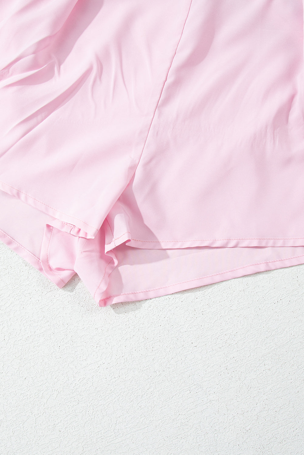 Conjunto de minifalda y top corto con estampado floral bohemio rosa