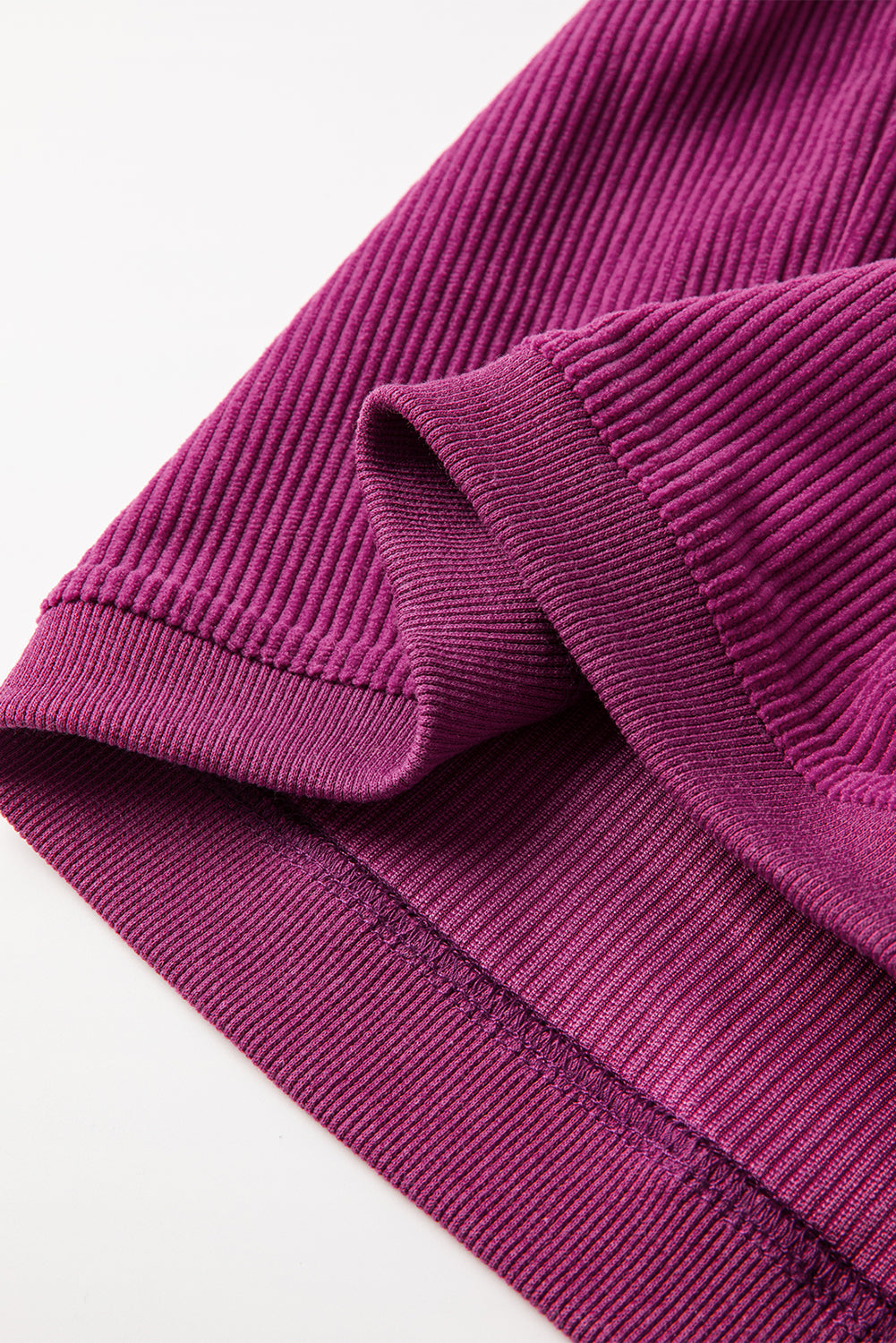 Sudadera oversize con canalé arrugado y mangas caídas, color rosa claro