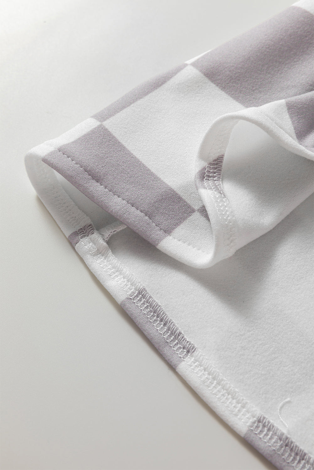 Khaki Checkerboard Flap Pocket Button Front Shacket