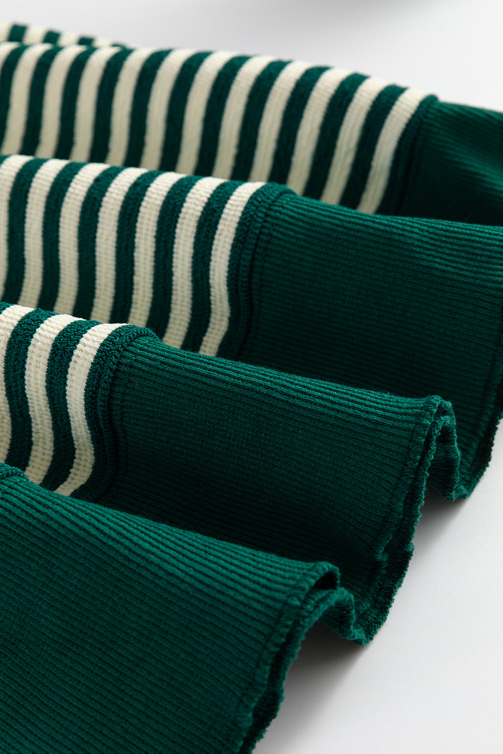 Black Stripe Drop Shoulder Long Sleeve Top