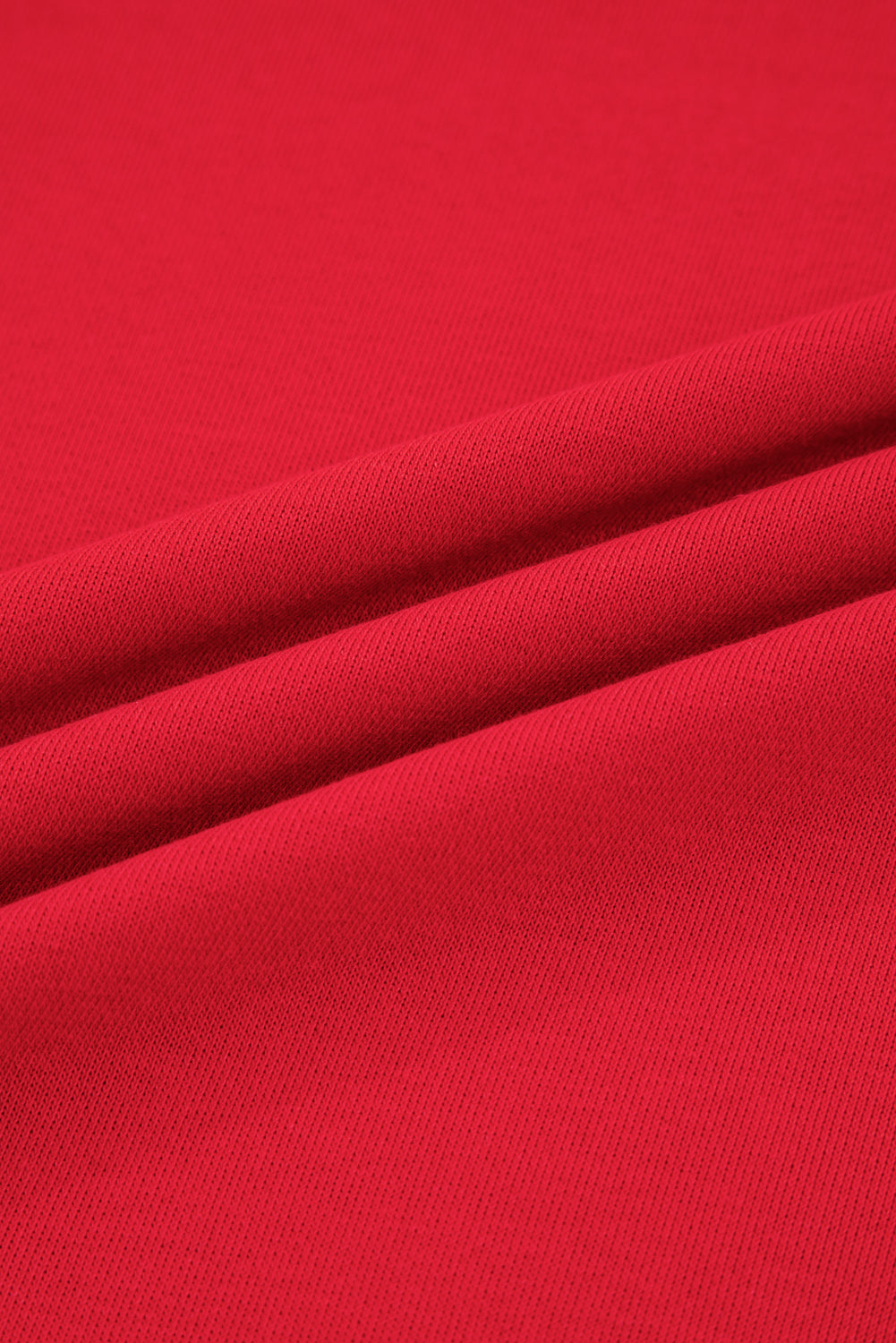 Fiery Red Varsity Stripe Detail Drop Shoulder Pullover Mini Skirt Set