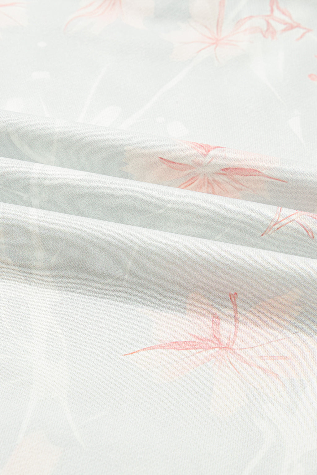 Sweat à capuche ample grande taille à imprimé floral gris