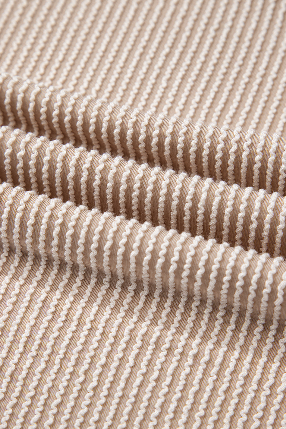 Parchment Ribbed Knit Patched Pocket Wide Leg Overalls