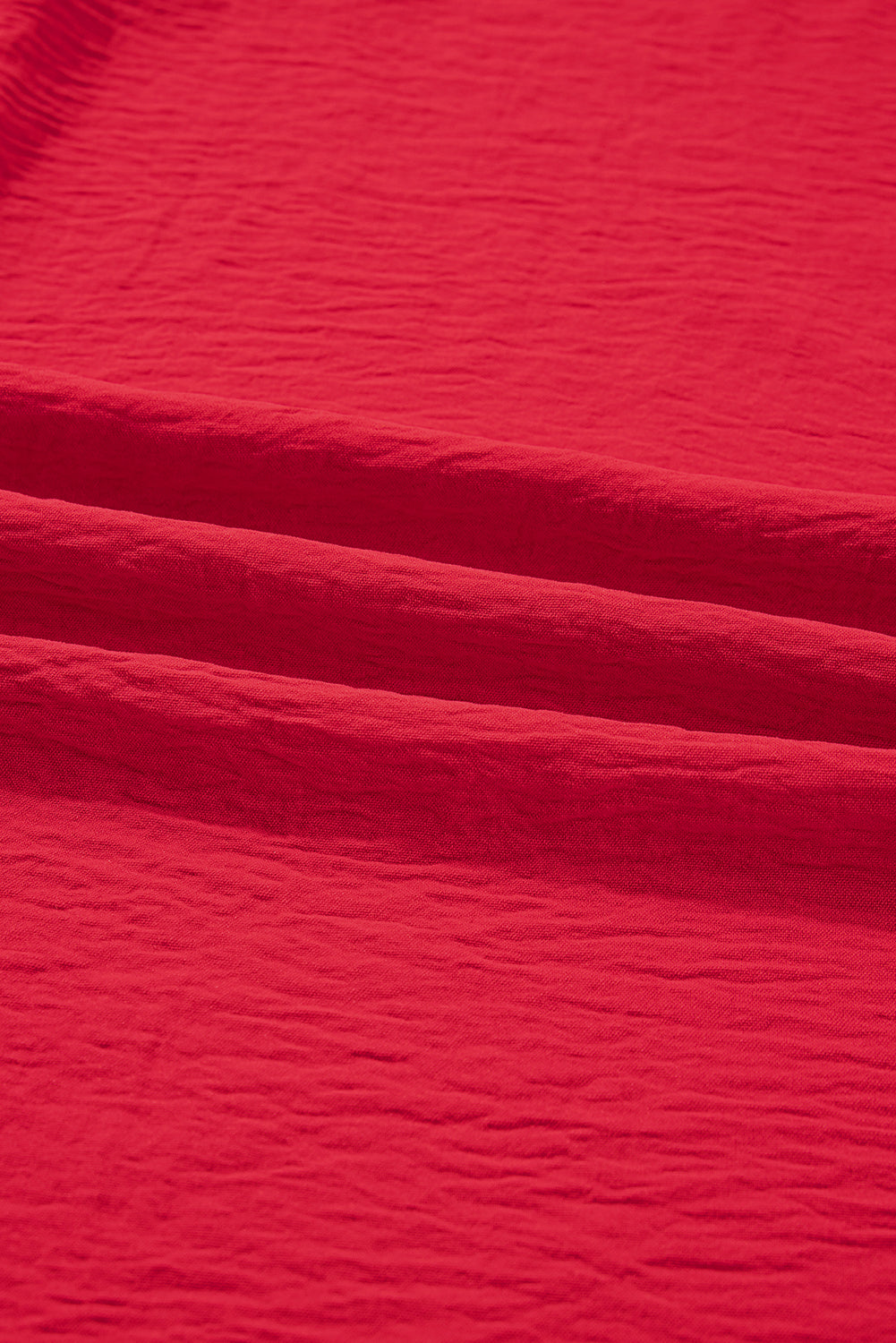 Blouse tunique oversize rouge flamboyant à poignets froncés et col dolman, grande taille