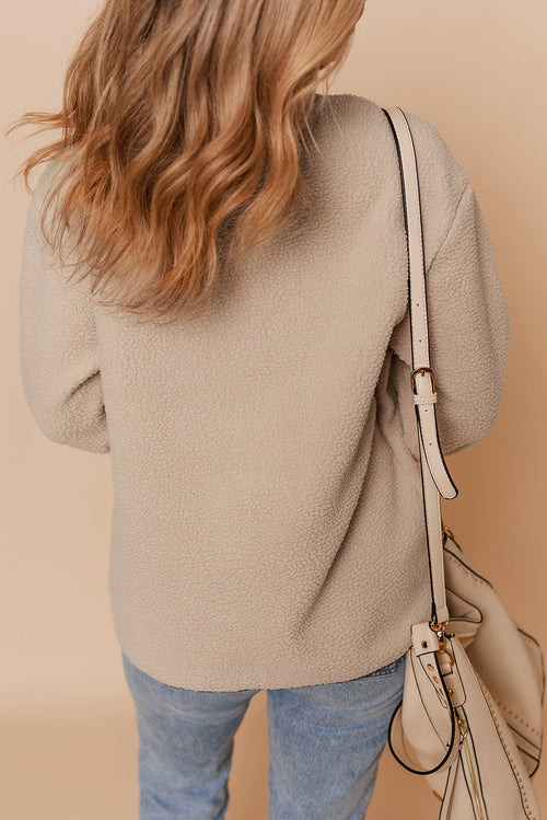 Apricot Toggle Button Teddy Coat