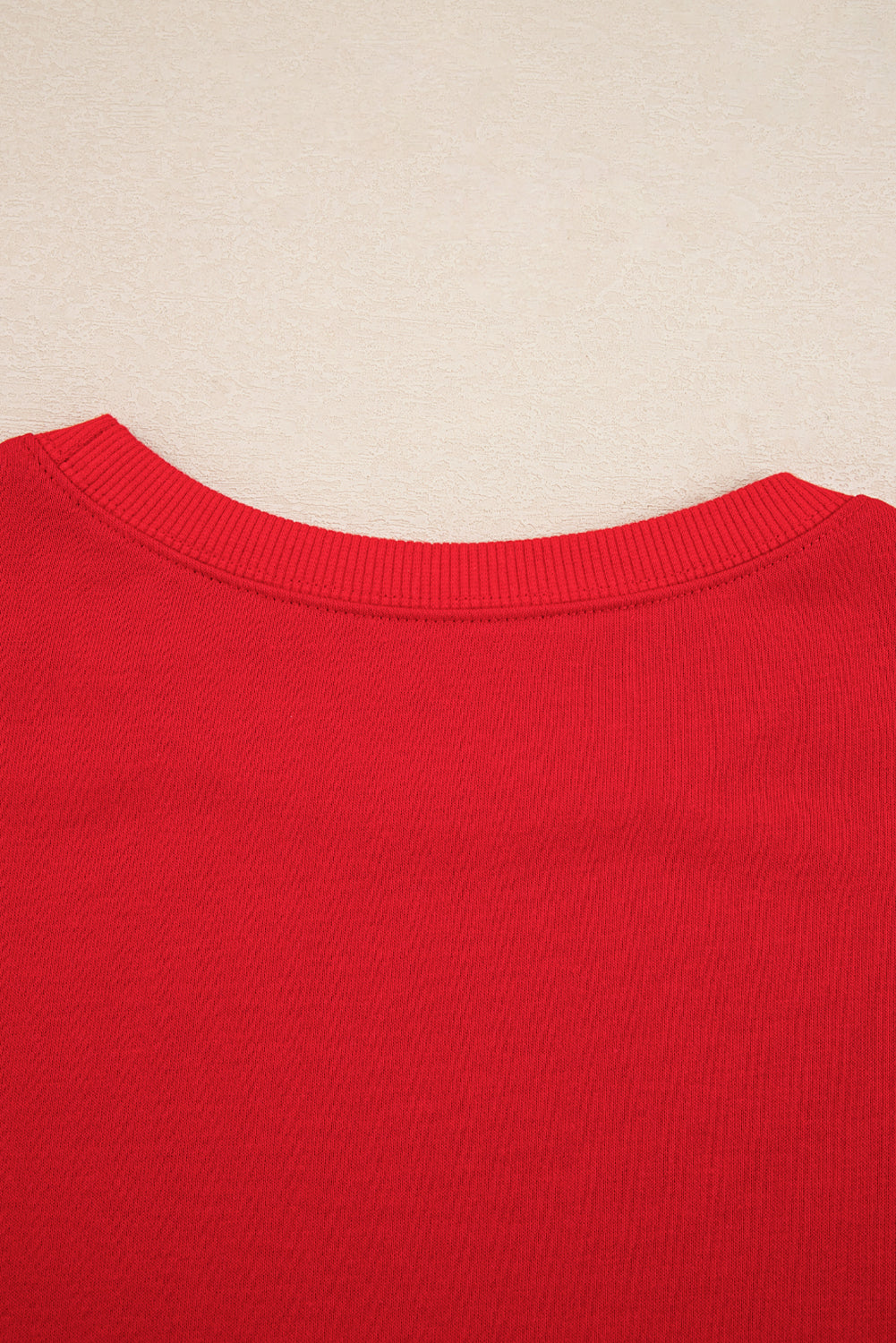 Fiery Red Varsity Stripe Detail Drop Shoulder Pullover Mini Skirt Set