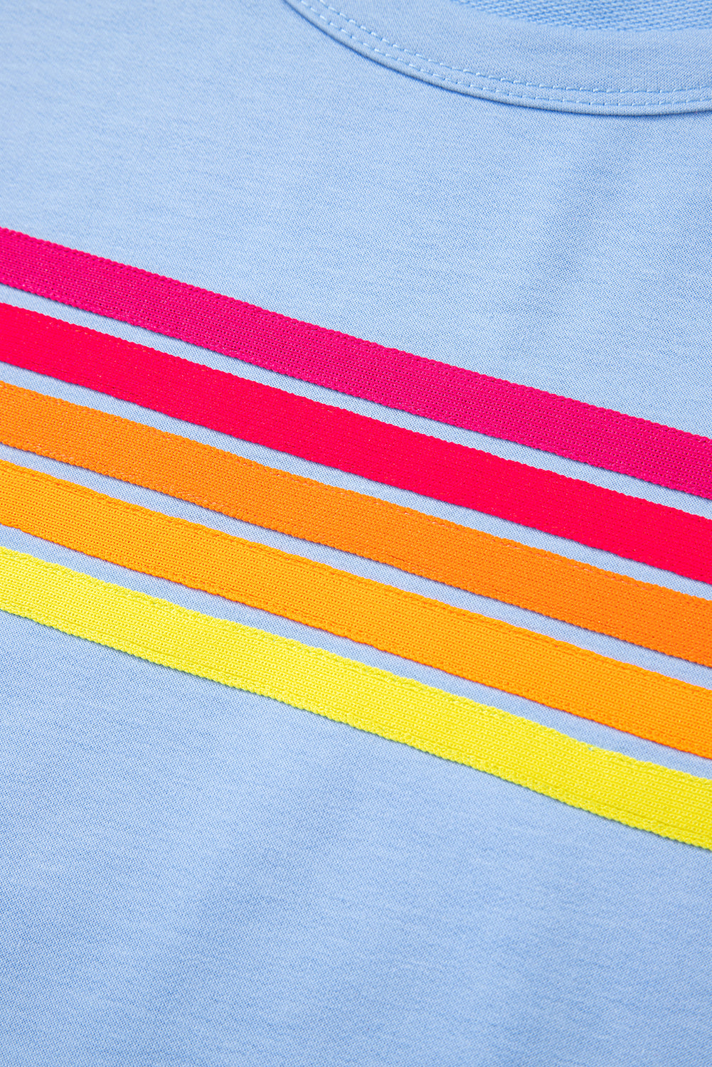 Bonbon Colorful Striped Casual Tee