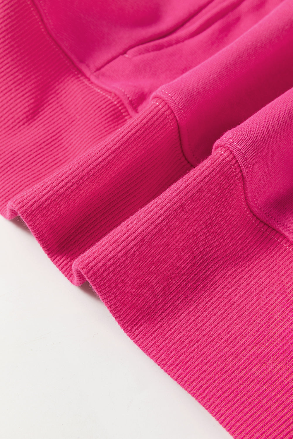 Sweat-shirt ample à épaules tombantes avec poche kangourou rouge rose