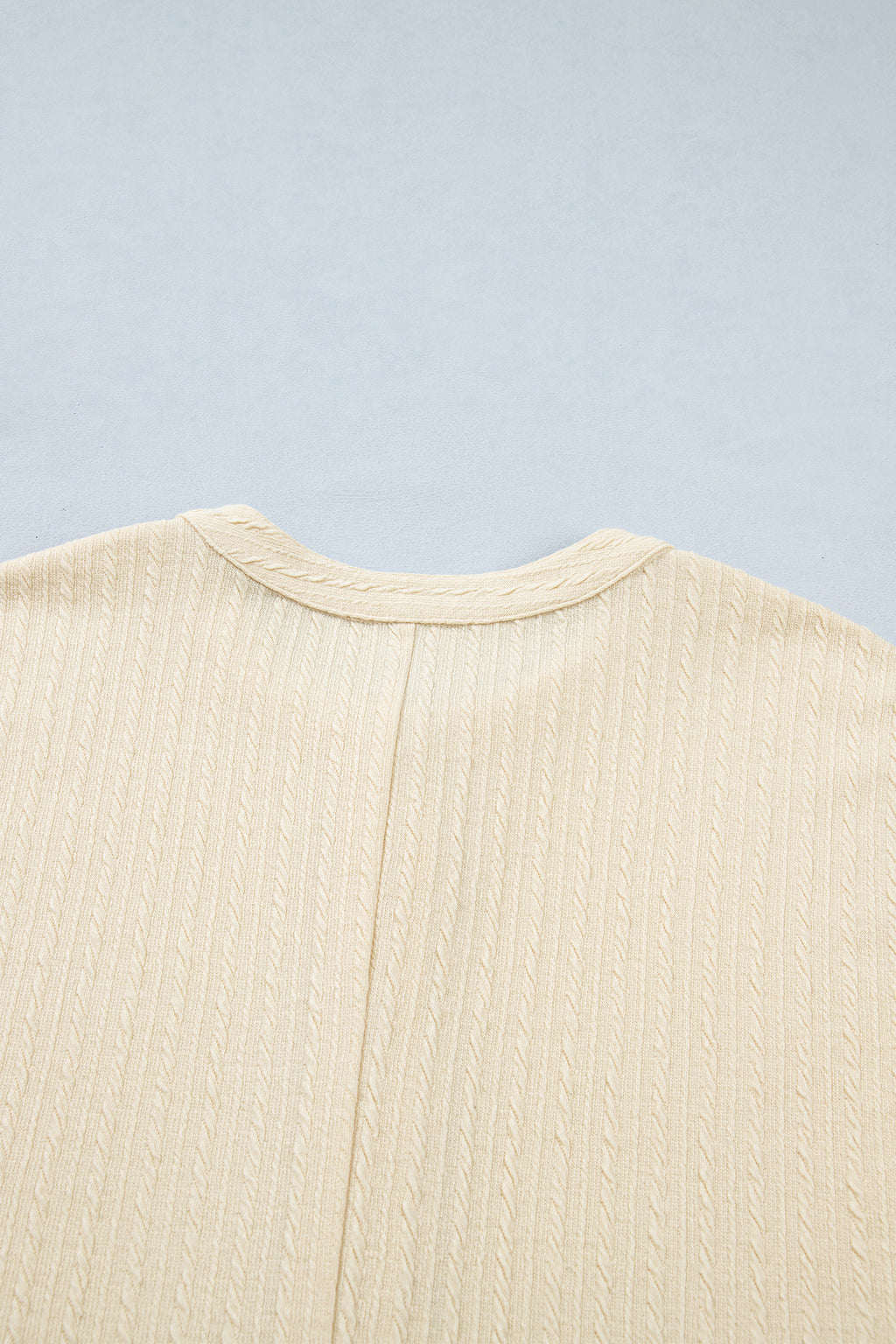 Jet Stream Half Buttons Ribbed Knit Wide Leg Jumpsuit