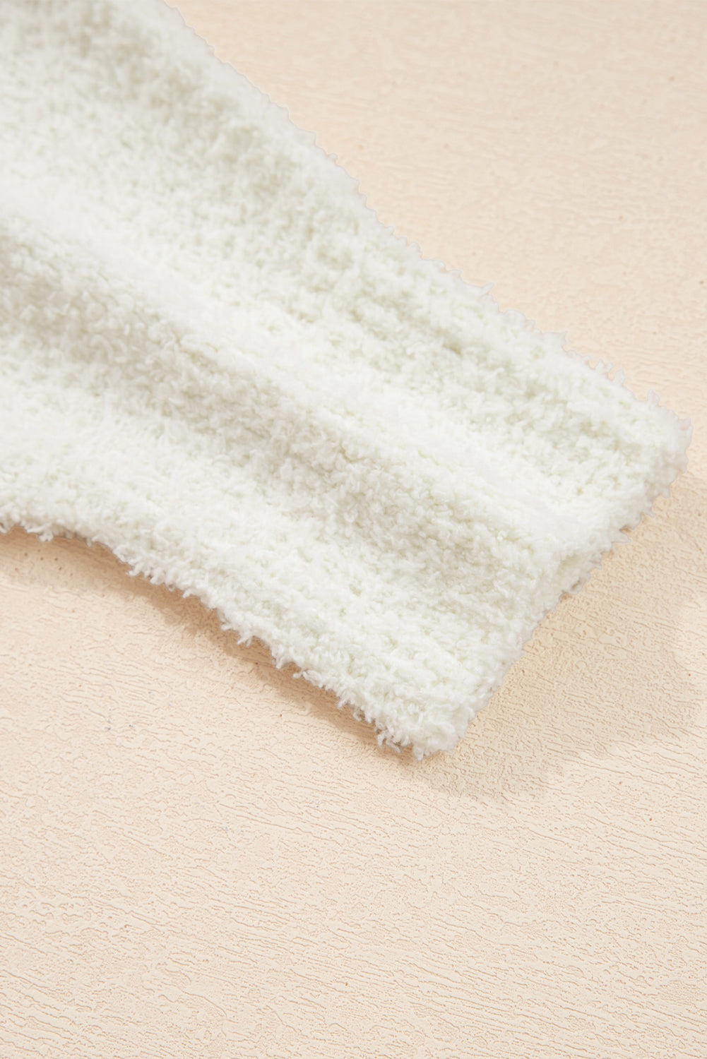 Pull à capuche blanc décontracté à rayures et manches tombantes