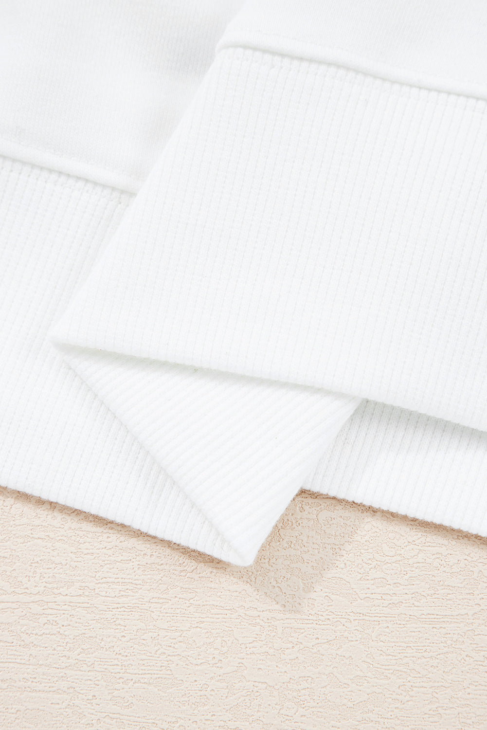 Beige Big Bow Pattern Plus Size Drop Shoulder Sweatshirt