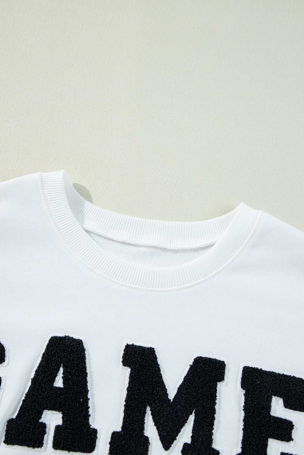 White GAME DAY Varsity Pullover Sweatshirt