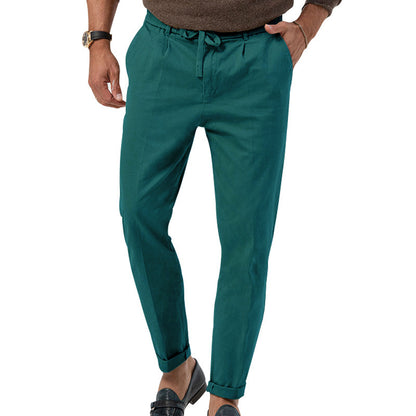 Trendy business straight solid color casual trousers