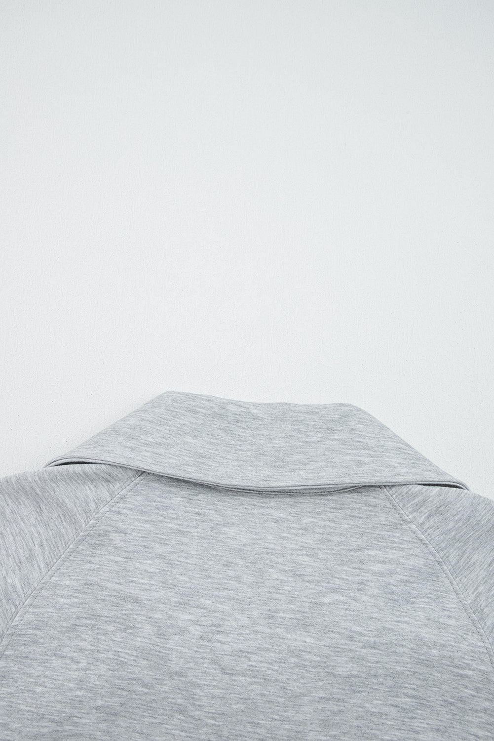 Light Grey Zip Collar Long Sleeve Top Drawstring Pants Set