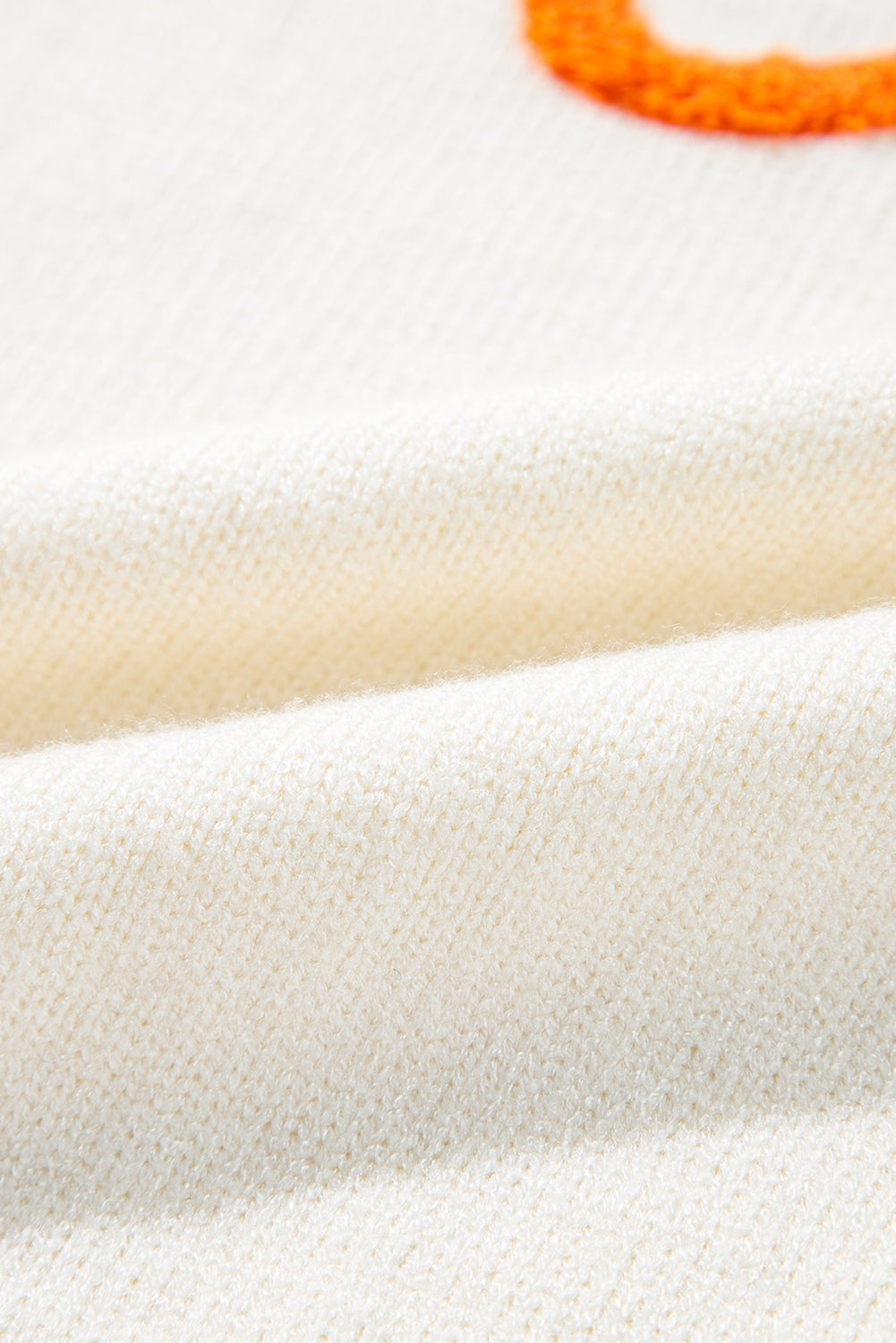 Suéter de punto con hombros caídos y color albaricoque para Halloween