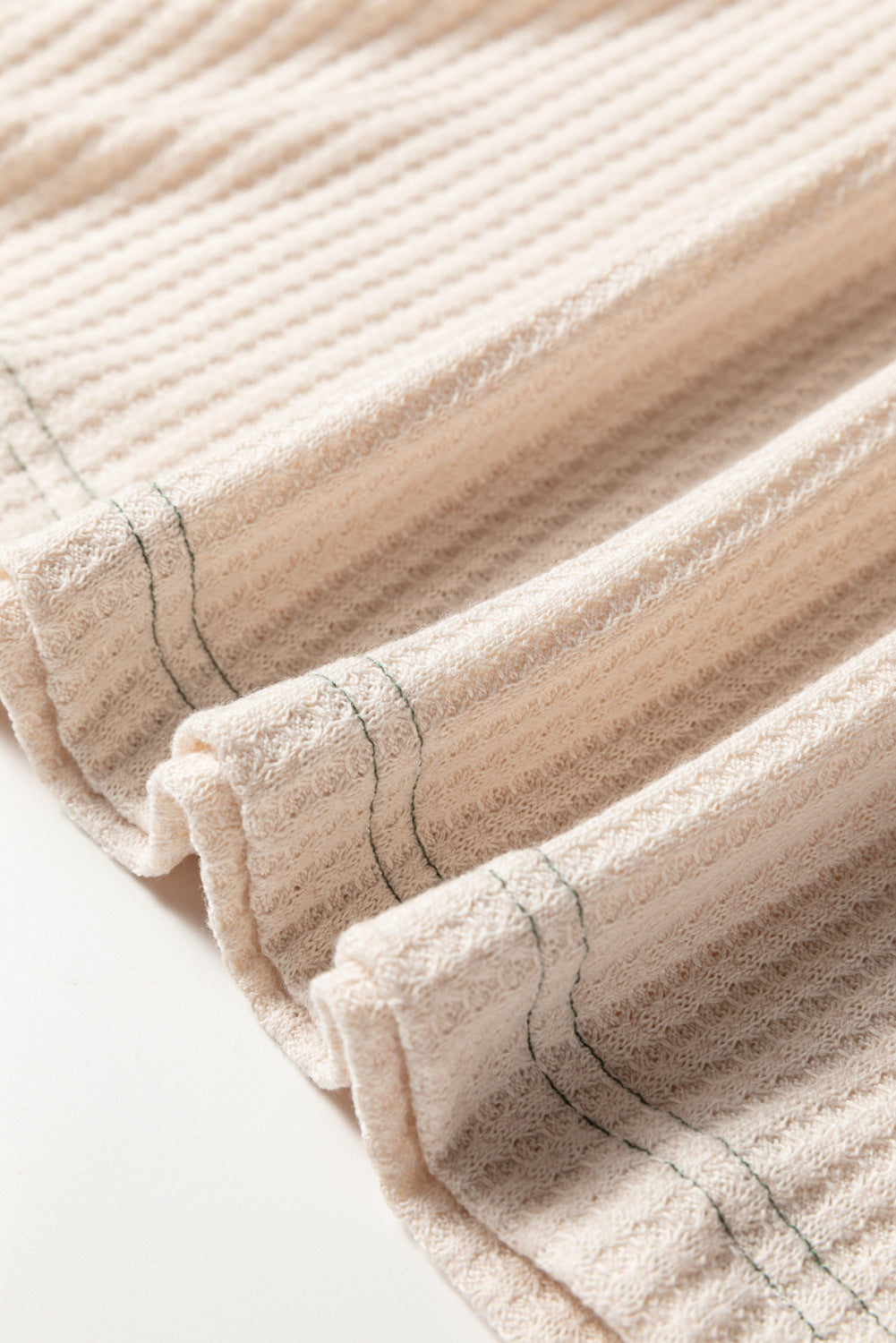 Haut à manches raglan à blocs de couleur camel en gaufrette