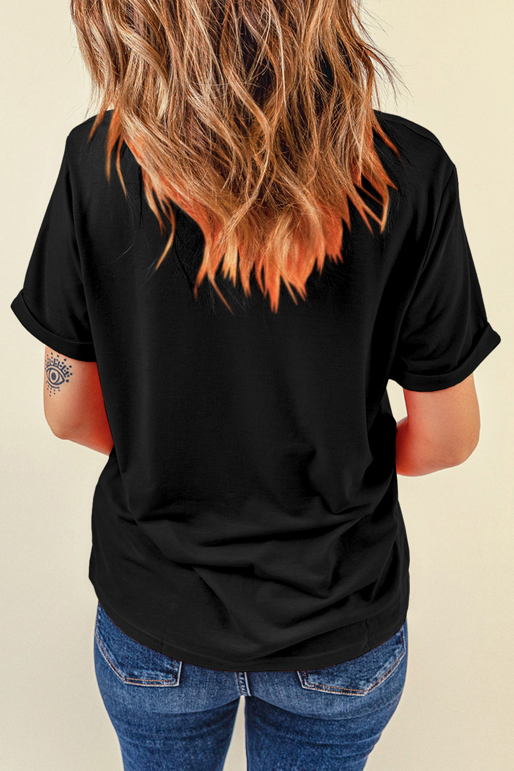 Black Game Day Number 9 Baseball Pattern Oversize Tee