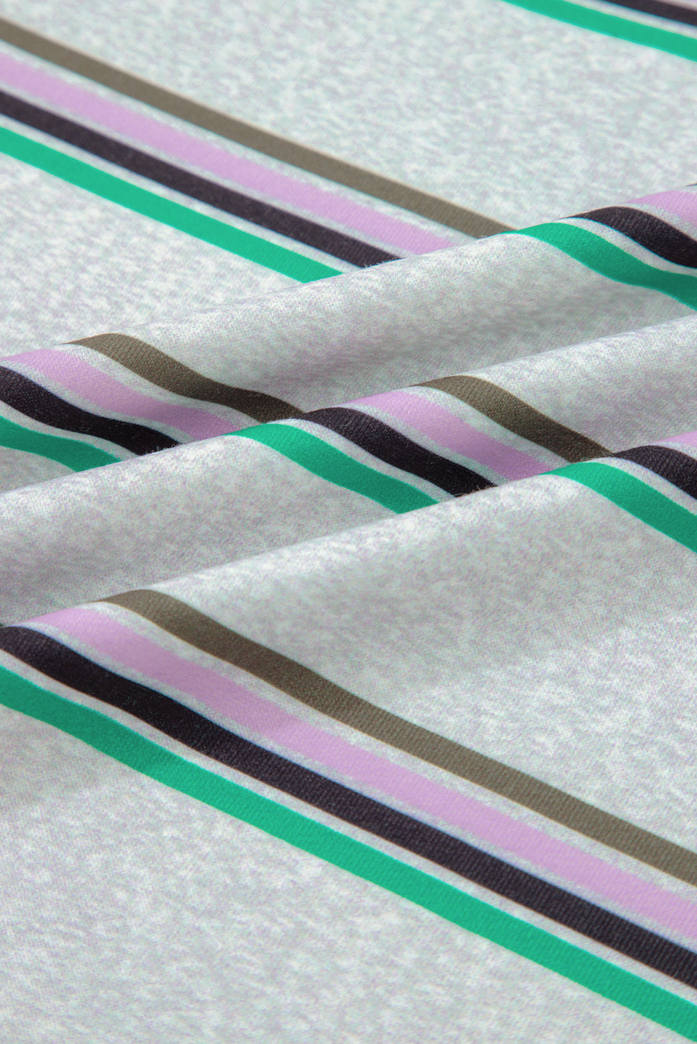 Top casual de manga larga con hombros caídos y rayas moradas