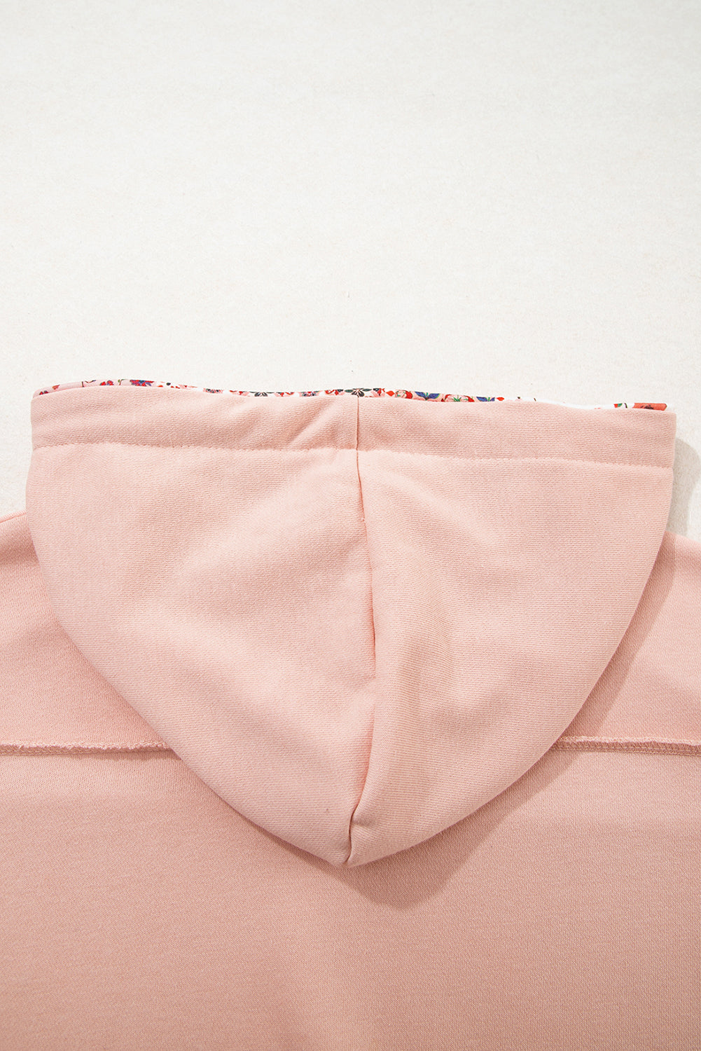 Sudadera con capucha y cordón ajustable con abertura lateral y patchwork floral Delicacy Mix