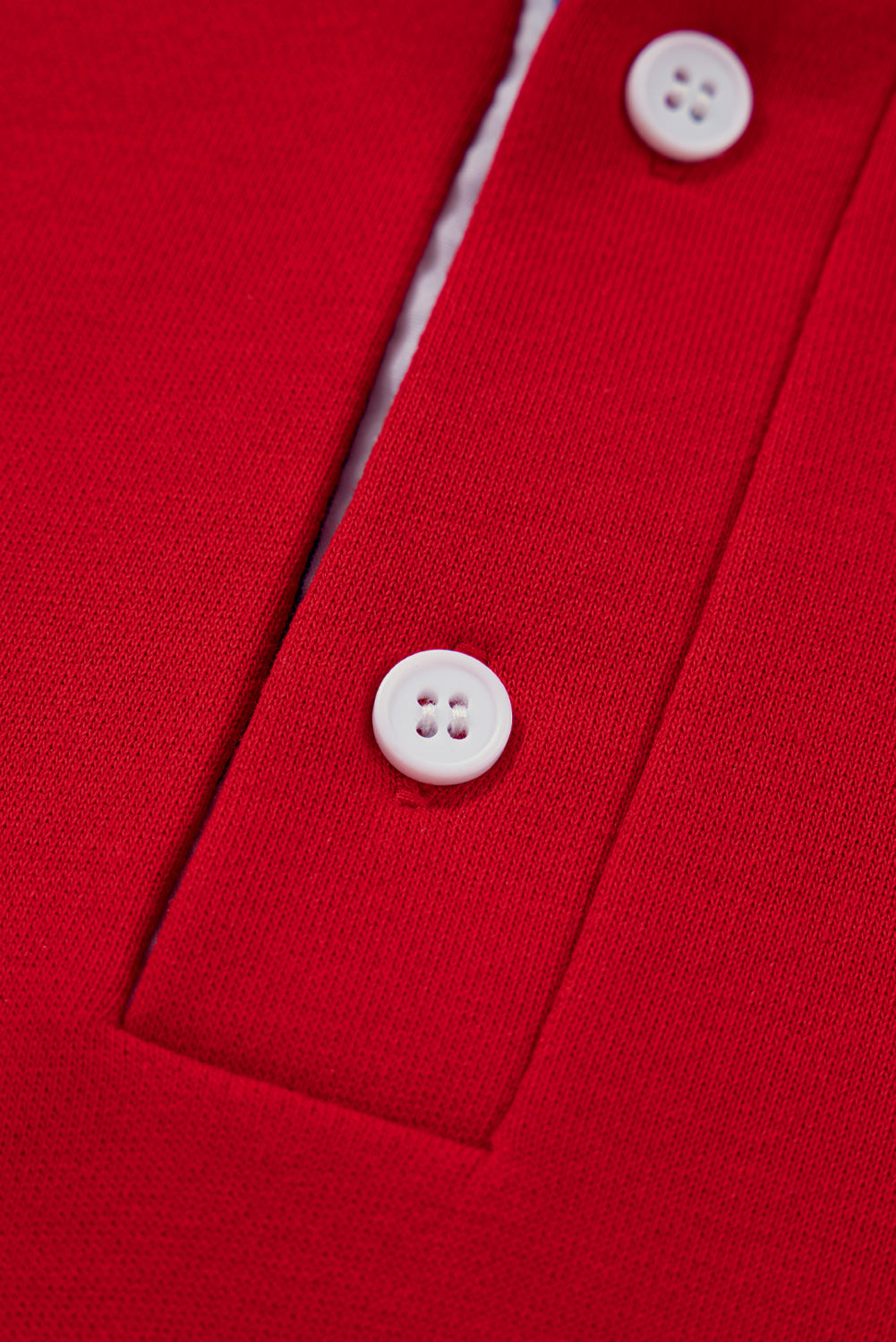 Racing Red Striped Collar Knot Sleeve Sweatshirt and Shorts Set