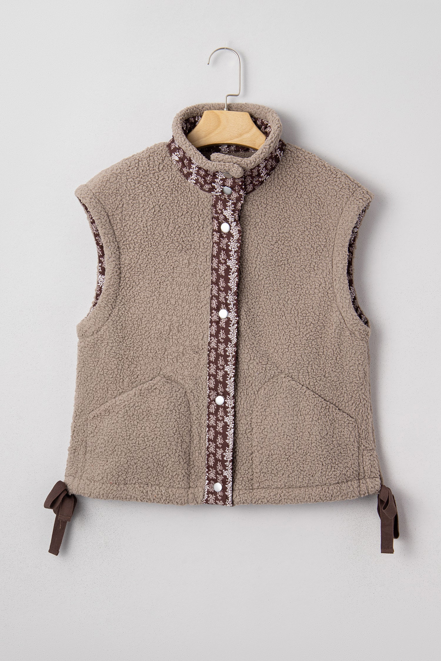 Goat Side Bows Sherpa Fleece Vest