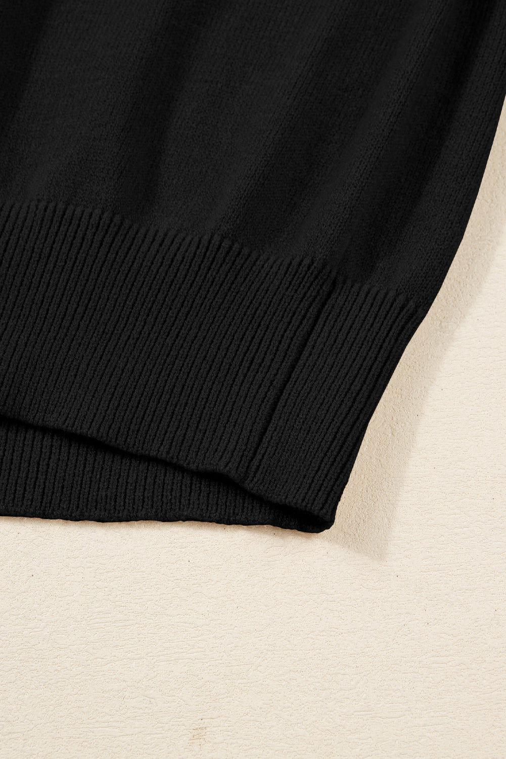 Suéter negro de cuello alto con mangas abullonadas y minifalda plisada, conjunto de punto de 2 piezas