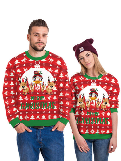 Christmas Santa Reindeer Knit Sweater