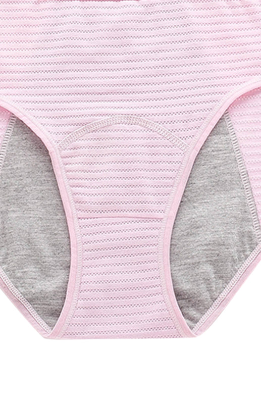 Women Breathable Striped Cotton Panties