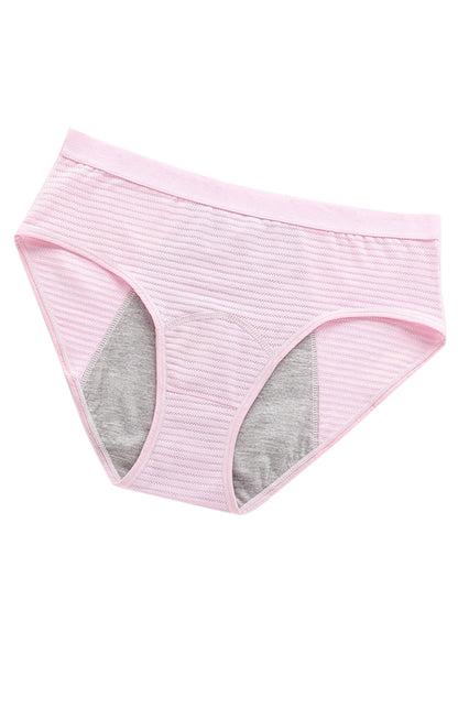 Women Breathable Striped Cotton Panties