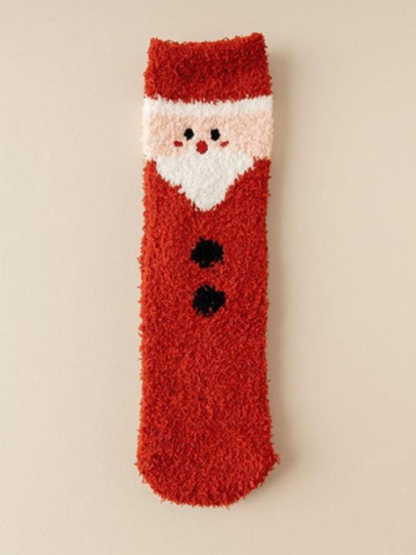 Christmas Coral Fleece Warm Sleep Socks