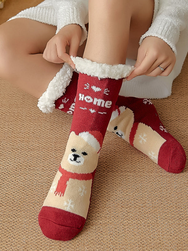 Cozy Patterned Winter Cotton Socks