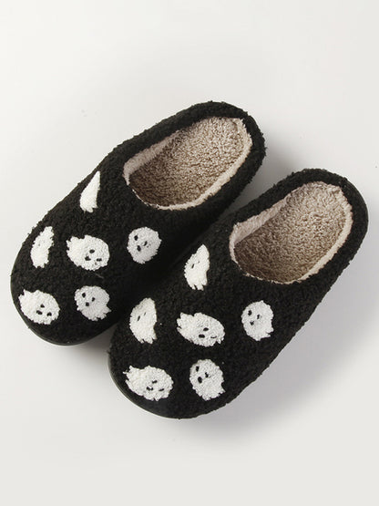 Ghost Slippers Couple Men and Women Thick-soled Soft-soled Shoes Thick Non-slip Cute Cotton Slippers