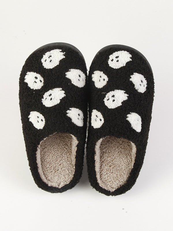 Ghost Slippers Couple Men and Women Thick-soled Soft-soled Shoes Thick Non-slip Cute Cotton Slippers