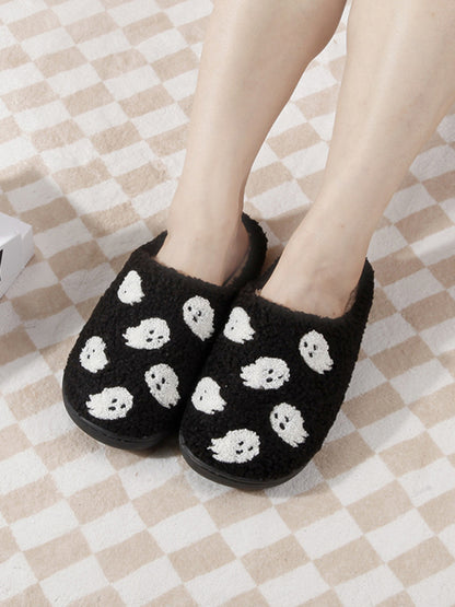 Ghost Slippers Couple Men and Women Thick-soled Soft-soled Shoes Thick Non-slip Cute Cotton Slippers