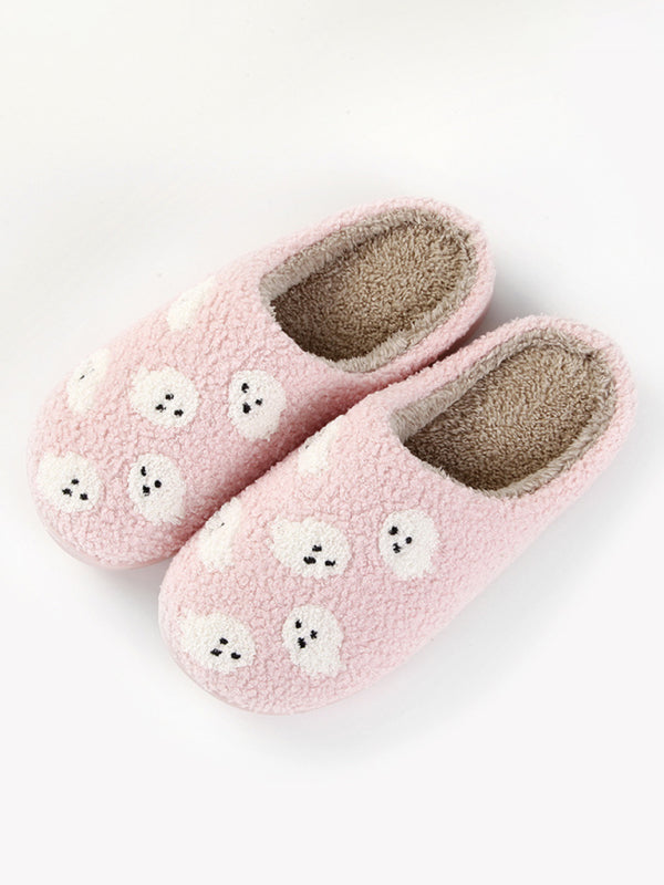 Ghost Slippers Couple Men and Women Thick-soled Soft-soled Shoes Thick Non-slip Cute Cotton Slippers