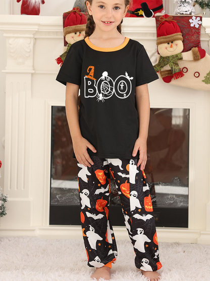 Halloween Christmas parent-child loungewear separates set two-piece pajamas short sleeves and long pants