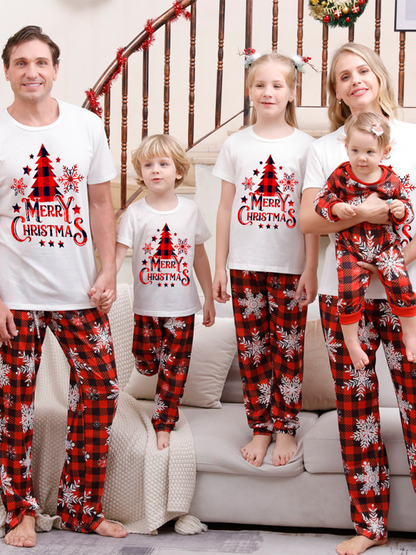 New Christmas Parent-Child Pajama Set Printed Homewear