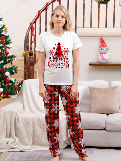 New Christmas Parent-Child Pajama Set Printed Homewear