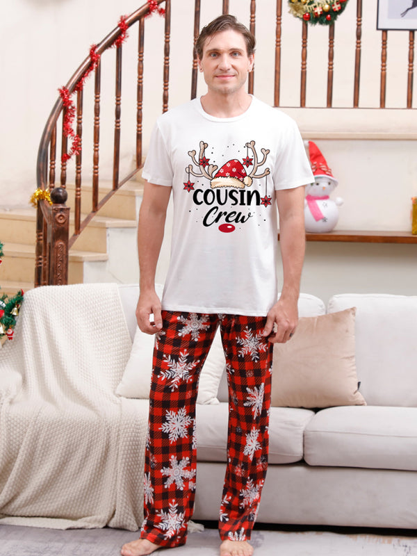 New Christmas Parent-Child Pajama Set Printed Homewear